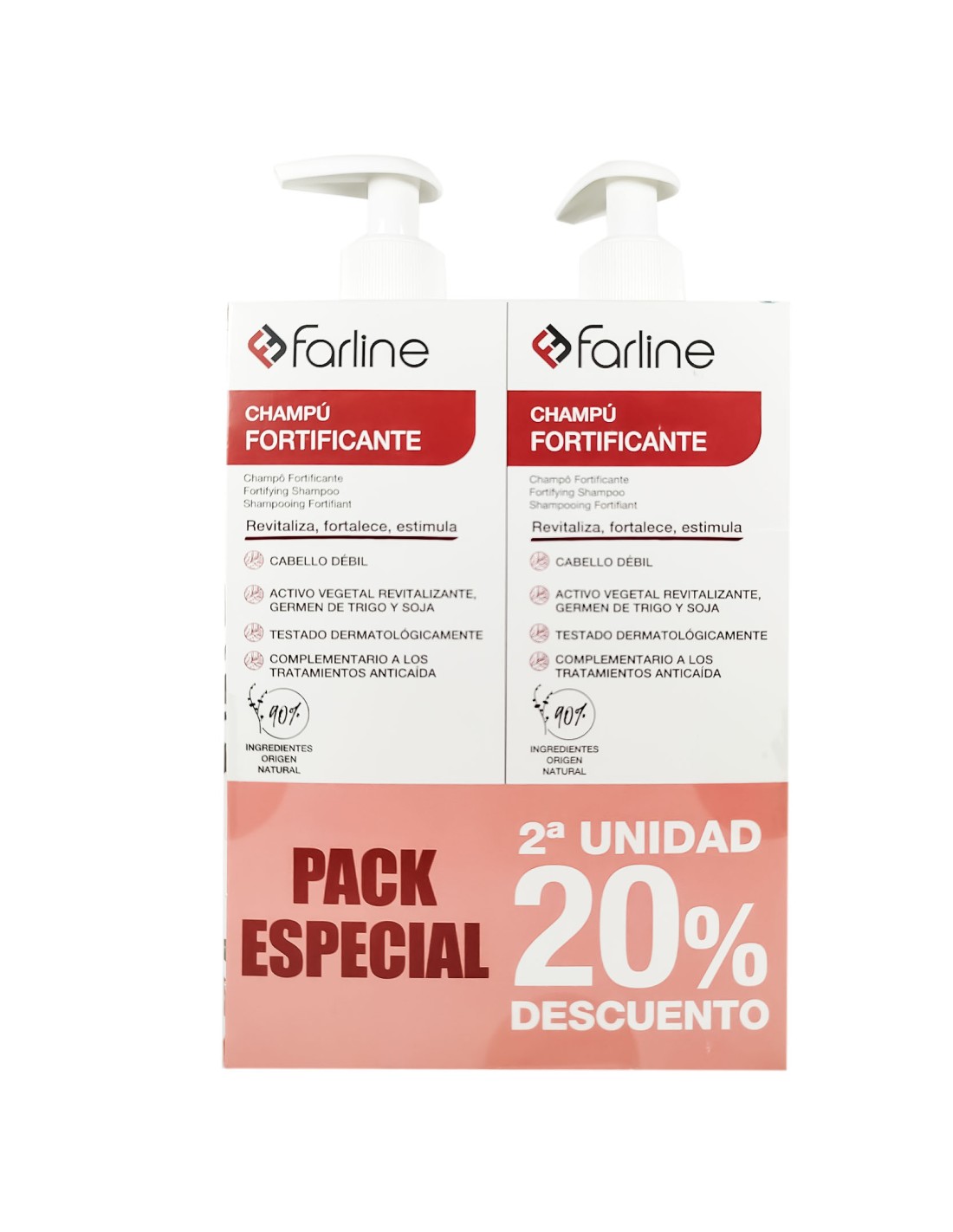 Farline duplo champú fortificante 2x500 ml