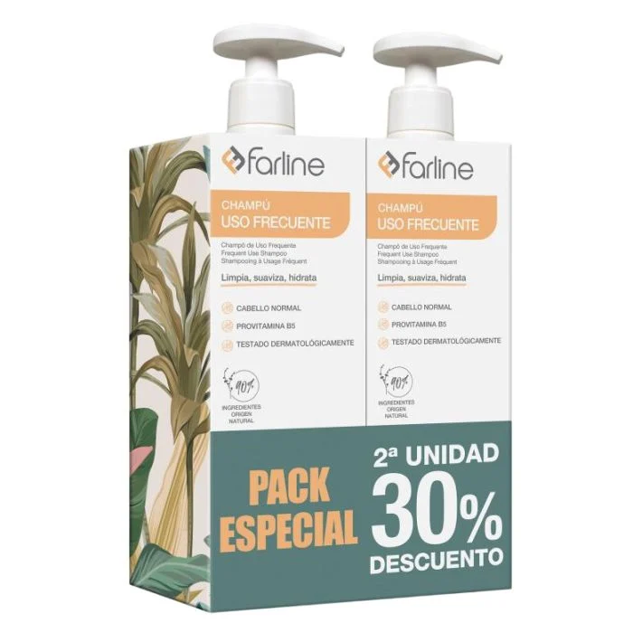 Farline duplo champú uso frecuente 2x500 ml