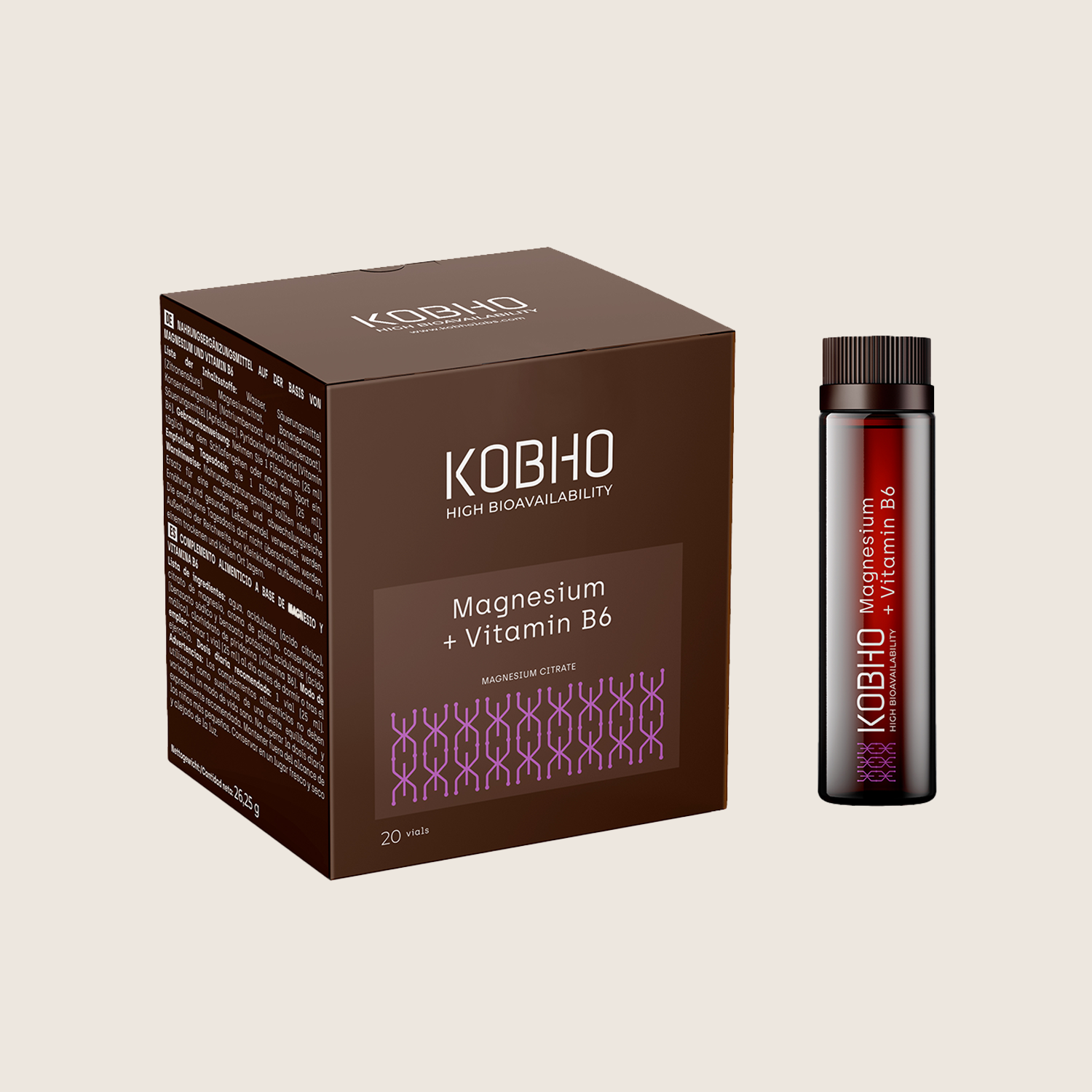 Kobho magnesio + vitamina B6 20 viales